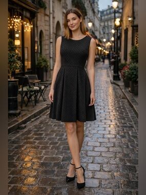 GAP Black Polka Dot Sleeveless Mini Dress
